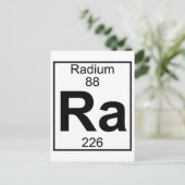 Element 088 - Ra - Radium (Vollständig) Postkarte (Stehend Vorderseite)