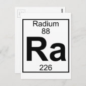 Element 088 - Ra - Radium (Vollständig) Postkarte (Vorne/Hinten)