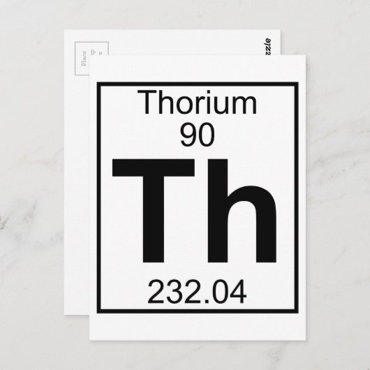 Element 090 - Th - Thorium (Voll) Postkarte (Vorne/Hinten)