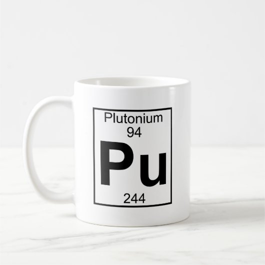 Element 094 - PU - Plutonium (voll) Kaffeetasse (Links)
