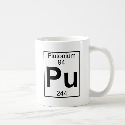Element 094 - PU - Plutonium (voll) Kaffeetasse (Rechts)