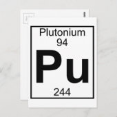 Element 094 - Pu - Plutonium (Voll) Postkarte (Vorne/Hinten)