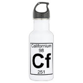 Element 098 - CF - Californium (voll) Edelstahlflasche (Vorderseite)