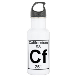 Element 098 - CF - Californium (voll) Edelstahlflasche