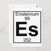 Element 099 - Es - Einsteinium (vollständig) Postkarte (Vorne/Hinten)