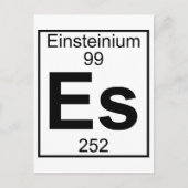 Element 099 - Es - Einsteinium (vollständig) Postkarte (Vorderseite)