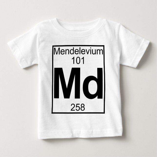 Element 101 - Md - Mendelevium (voll) Baby T-shirt (Vorderseite)