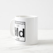 Element 101 - Md - Mendelevium (voll) Kaffeetasse (Vorderseite Links)