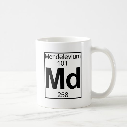 Element 101 - Md - Mendelevium (voll) Kaffeetasse (Rechts)