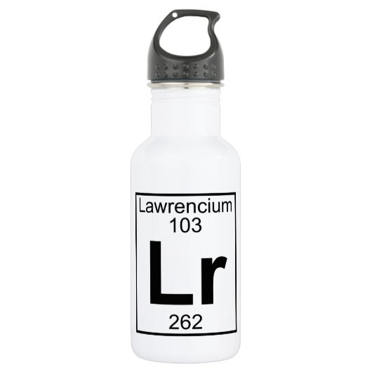 Element 103 - LR - Lawrencium (voll) Edelstahlflasche (Vorderseite)