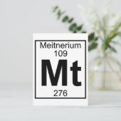 Element 109 - Mt - Meitnerium (Voll) Postkarte (Stehend Vorderseite)