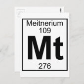 Element 109 - Mt - Meitnerium (Voll) Postkarte (Vorne/Hinten)