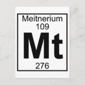 Element 109 - Mt - Meitnerium (Voll) Postkarte (Vorderseite)
