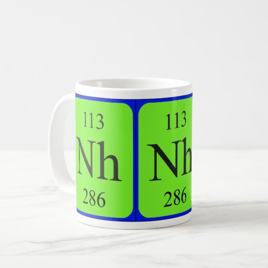 Element 113 Tasse - Nihonium (Vorderseite Links)