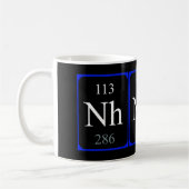 Element 113 Tasse - Nihonium schwarz (Links)