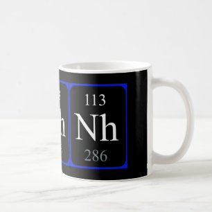 Element 113 Tasse - Nihonium schwarz