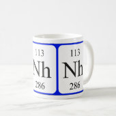 Element 113 weiße Tasse - Nihonium (VorderseiteRechts)