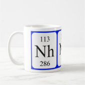 Element 113 weiße Tasse - Nihonium (Links)