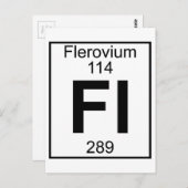 Element 114 - Fl - Flerovium (Full) Postkarte (Vorne/Hinten)