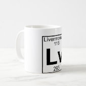 Element 116 - Lv - Livermorium (voll) Kaffeetasse (Vorderseite Links)
