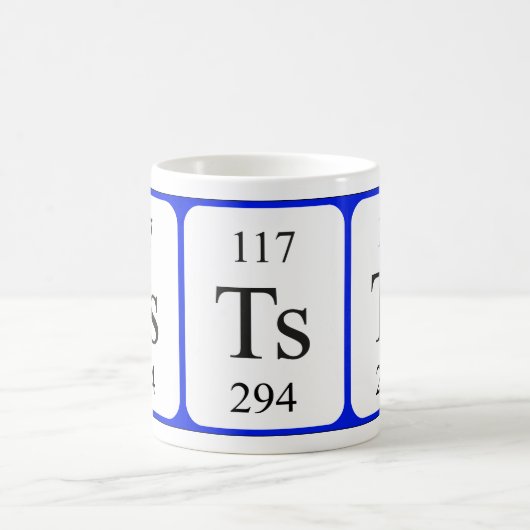 Element 117 weiße Tasse - Tennessine (Mittel)
