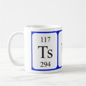 Element 117 weiße Tasse - Tennessine (Links)