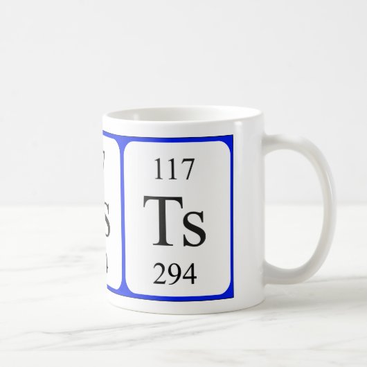 Element 117 weiße Tasse - Tennessine (Rechts)