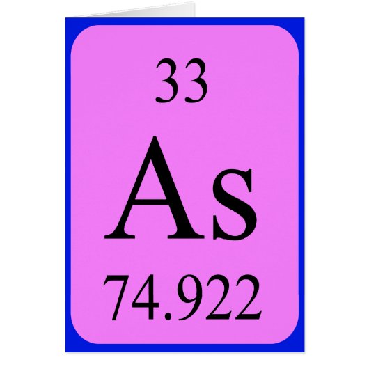 Element 33 card - Arsen (Vorne)