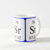 Element 38 weiße Tasse - Strontium (VorderseiteRechts)