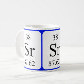 Element 38 weiße Tasse - Strontium (Vorderseite Links)