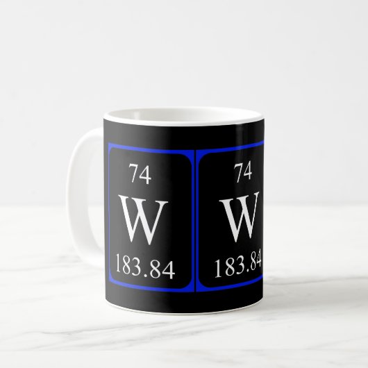 Element 74 Tasse - Wolfram (Vorderseite Links)