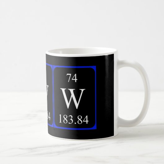Element 74 Tasse - Wolfram (Rechts)