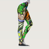 Element 9b Doodle Fine Art Leggings grün (Rechts)