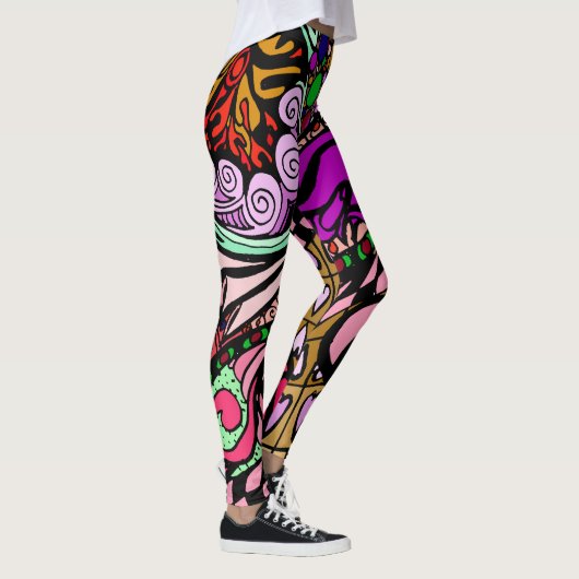 Element 9b Doodle Fine Art Leggings pink (Rechts)