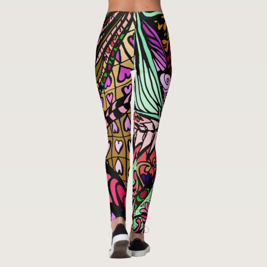 Element 9b Doodle Fine Art Leggings pink (Rückseite)