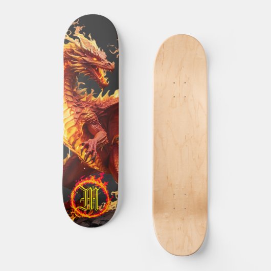 *~* Element AP88 Feuerelementdrache Skateboard (Vorderseite)
