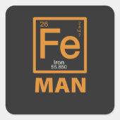 Element Eisen Fe Quadratischer Aufkleber (Vorderseite)