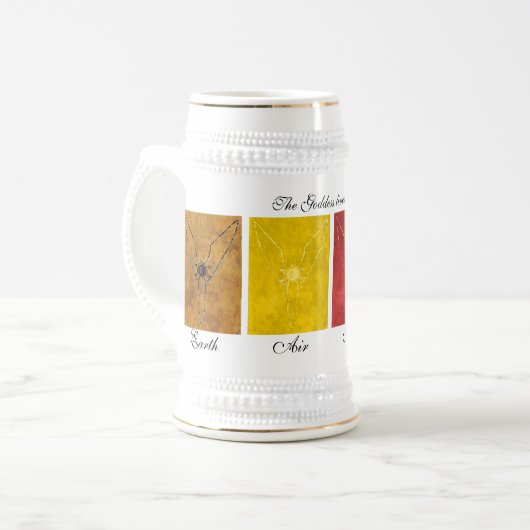 Element-Göttinnen Bierglas (Vorderseite Links)