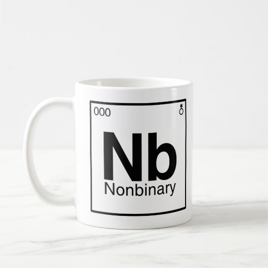 Element NB - Nichtbinäre Periodensystem Kaffeetasse (Links)