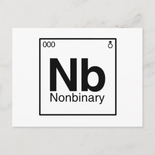 Element NB - Nichtbinäre Periodensystem Postkarte