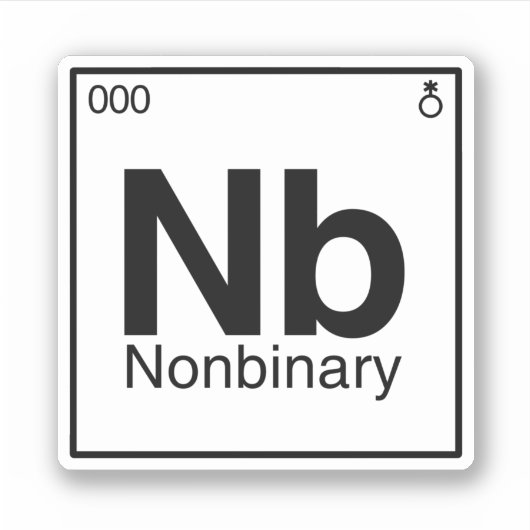 Element NB - Periodische nichtbinäre Tabelle Aufkleber (Vorderseite)