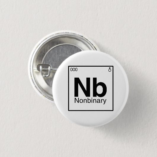 Element NB - Periodische nichtbinäre Tabelle Button (Vorne & Hinten)