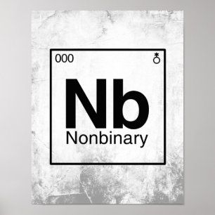 Element NB - Periodische nichtbinäre Tabelle Poster