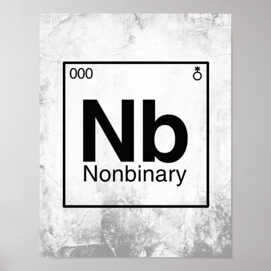 Element NB - Periodische nichtbinäre Tabelle Poster (Vorne)