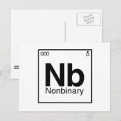 Element NB - Periodische nichtbinäre Tabelle Postkarte (Vorne/Hinten)