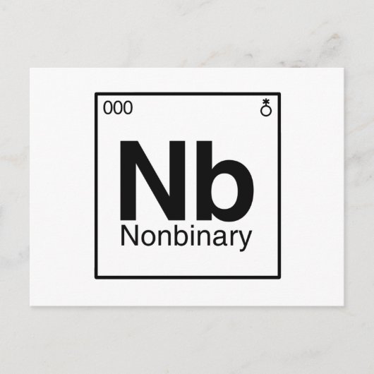 Element NB - Periodische nichtbinäre Tabelle Postkarte (Vorderseite)