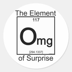 Element OMG Runder Aufkleber