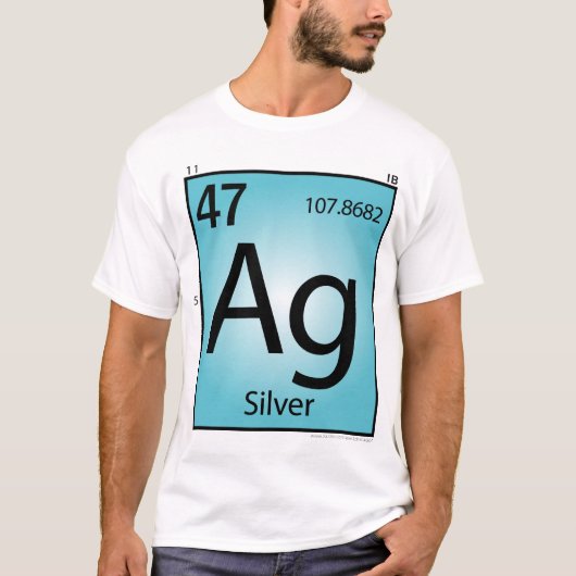 Element-T - Shirt des Silber-(AG) - nur Front (Vorderseite)
