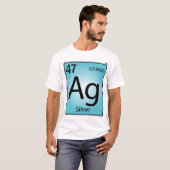 Element-T - Shirt des Silber-(AG) - nur Front (Vorne ganz)
