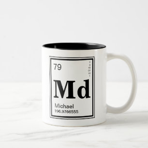Element von dir! Periodischer Individuelle Name Zweifarbige Tasse